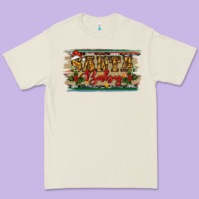 Christmas Western Santa Baby Premium Tee Designed By Ranaportraitstore