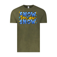 Vintage Olive snow snow snow with sparkle Vintage Tee - AdoDesignShop