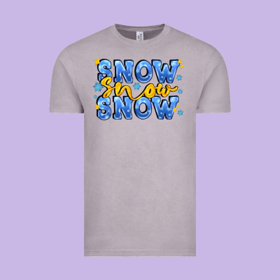 Snow Snow Snow With Sparkle Vintage Tee Designed By Adodesignshop