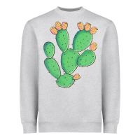 Heather Grey texas prickly pear cactus Heavyweight Sweatshirt - Artiststas