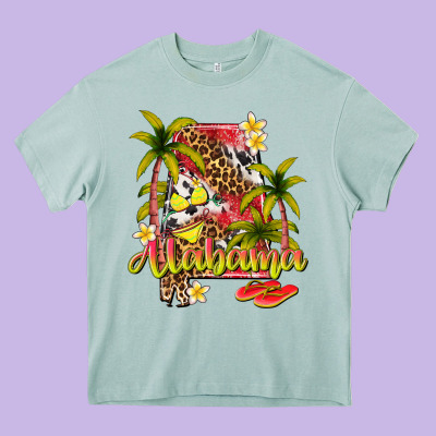 Summer Alabama Heavy Core Tee Designed By Texasbilliewilder