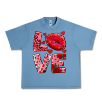 Pebble Blue love kiss Urban Heavy Tee - AdoDesignShop