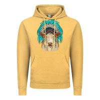 Vintage Mustard charolais indian headdress Vintage Hoodie - JahusDesignShop