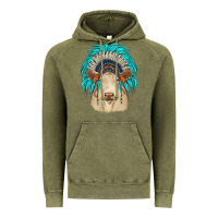 Vintage Olive charolais indian headdress Vintage Hoodie - JahusDesignShop