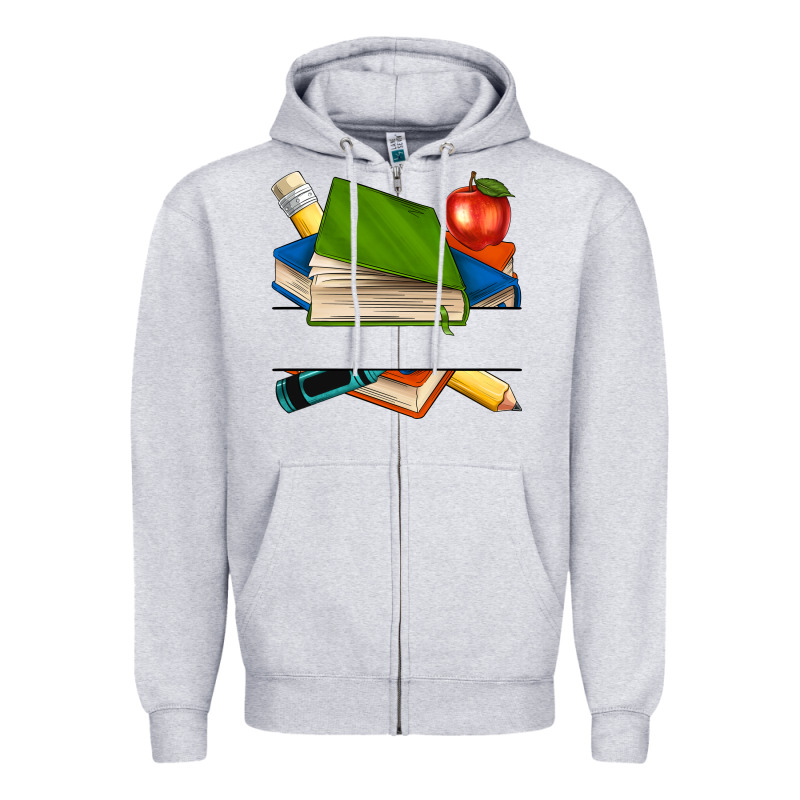 Custom Teacher Books Zipper Hoodie by NancyCooperArtShop | Teevron