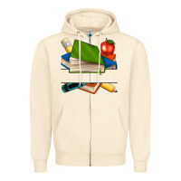 Sandshell custom teacher books Zipper Hoodie - NancyCooperArtShop