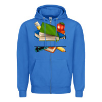 True Royal custom teacher books Zipper Hoodie - NancyCooperArtShop