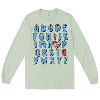 Matcha alphabet autism awareness Long Sleeve Tee - MaliasSmallBusiness