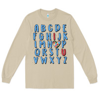 Mushroom alphabet autism awareness Long Sleeve Tee - MaliasSmallBusiness