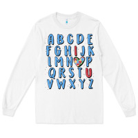 White alphabet autism awareness Long Sleeve Tee - MaliasSmallBusiness