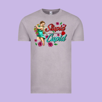 Stupid Cupid Vintage Tee Designed By Adodesignshop