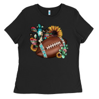Black football cactus sunflower Ladies Tee - JahusDesignShop