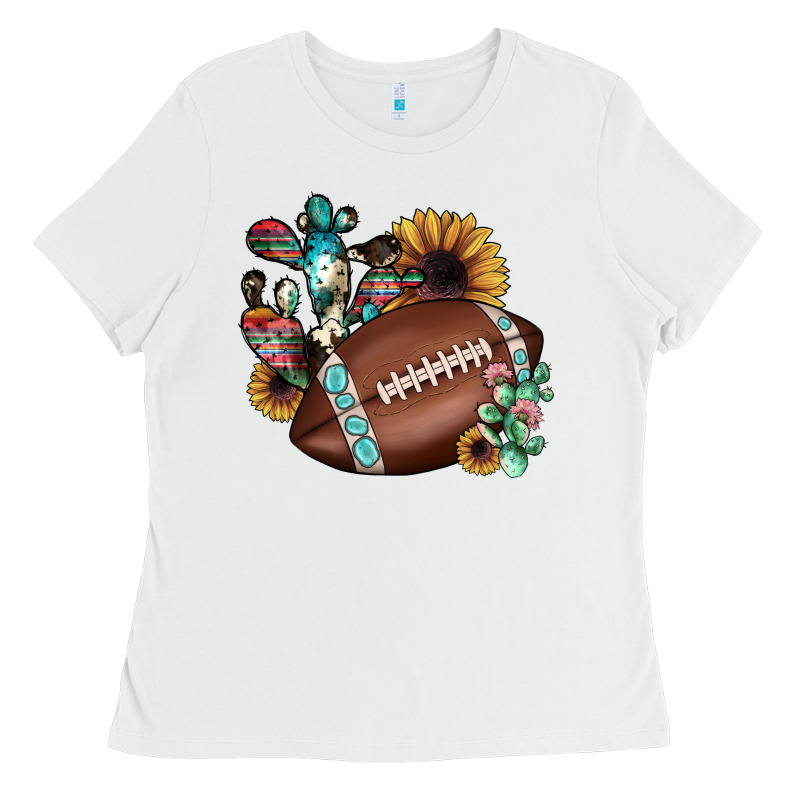 Football Cactus Sunflower Ladies Tee by JahusDesignShop | Teevron