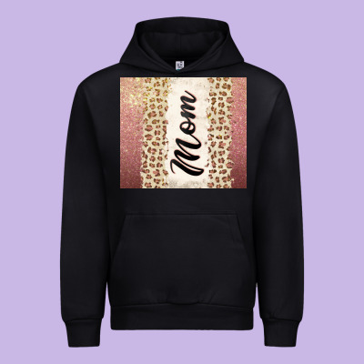 Rose Gold Mom Leopard Glitter Urban Hoodie Designed By Cowgirlartshop