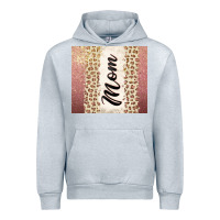 Heather Grey Rose gold mom leopard glitter Urban Hoodie - CowGirlArtShop