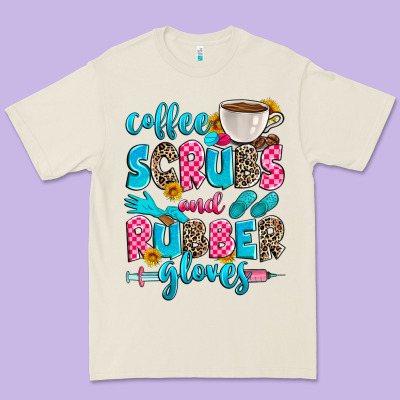 Coffee Scrubs And Rubber Gloves Premium Tee Designed By Zillion Design Studio