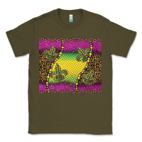 Army Green mardi gras  leopard pink glitter Classic Tee - BarkalooDesign