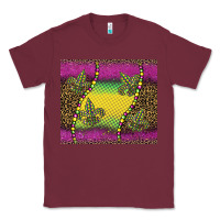 Burgundy mardi gras  leopard pink glitter Classic Tee - BarkalooDesign