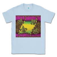 Dusty Blue mardi gras  leopard pink glitter Classic Tee - BarkalooDesign