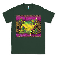 Sports Green mardi gras  leopard pink glitter Classic Tee - BarkalooDesign