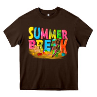 Chocolate Brown summer break Heavy Core Tee - texasbilliewilder