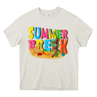Cream summer break Heavy Core Tee - texasbilliewilder