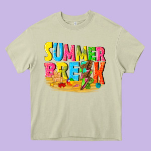 Summer Break Heavy Core Tee Designed By Texasbilliewilder