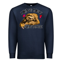 Navy Valentine Sloth, I Love You Slow Much Premium Sweatshirt - Bettercallsaul