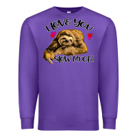 Purple Valentine Sloth, I Love You Slow Much Premium Sweatshirt - Bettercallsaul