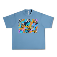 Pebble Blue easter butterfly with glitter and cowhide  background Urban Heavy Tee - Artiststas