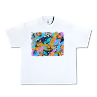 White easter butterfly with glitter and cowhide  background Urban Heavy Tee - Artiststas