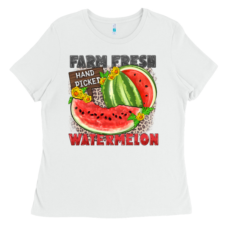Farm Fresh Watermelon Ladies Tee by Zillion Design Studio | Teevron