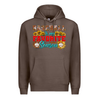 Coffee Baseball is my favorite season Premium Hoodie - NancyCooperArtShop