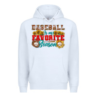 White Baseball is my favorite season Premium Hoodie - NancyCooperArtShop