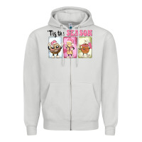Dove Grey Christmas tis the season Zipper Hoodie - MaliasSmallBusiness