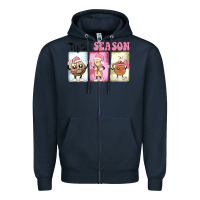Navy Christmas tis the season Zipper Hoodie - MaliasSmallBusiness