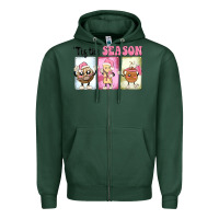 Sports Green Christmas tis the season Zipper Hoodie - MaliasSmallBusiness