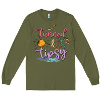 Army Green tanned and tipsy Long Sleeve Tee - MaliasSmallBusiness
