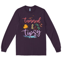 Plum tanned and tipsy Long Sleeve Tee - MaliasSmallBusiness
