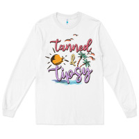 White tanned and tipsy Long Sleeve Tee - MaliasSmallBusiness
