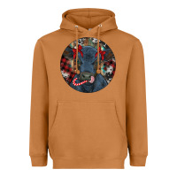Meerkat Black Angus Calf Christmas Heavyweight Hoodie - RanaPortraitStore