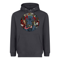 Smoke Black Angus Calf Christmas Heavyweight Hoodie - RanaPortraitStore