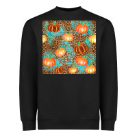 Black plaid fall pumpkin seamless Heavyweight Sweatshirt - AdoDesignShop