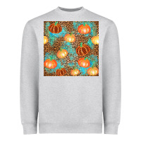 Heather Grey plaid fall pumpkin seamless Heavyweight Sweatshirt - AdoDesignShop