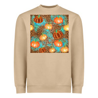 Plaid Fall Pumpkin Seamless Heavyweight Sweatshirt | Teevron