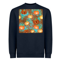 Navy plaid fall pumpkin seamless Heavyweight Sweatshirt - AdoDesignShop