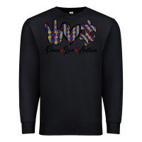 Black Peace Love Autism Premium Sweatshirt - Bettercallsaul