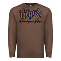 Chestnut Peace Love Autism Premium Sweatshirt - Bettercallsaul