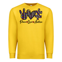 Lemon Peace Love Autism Premium Sweatshirt - Bettercallsaul