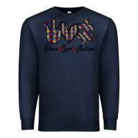 Navy Peace Love Autism Premium Sweatshirt - Bettercallsaul